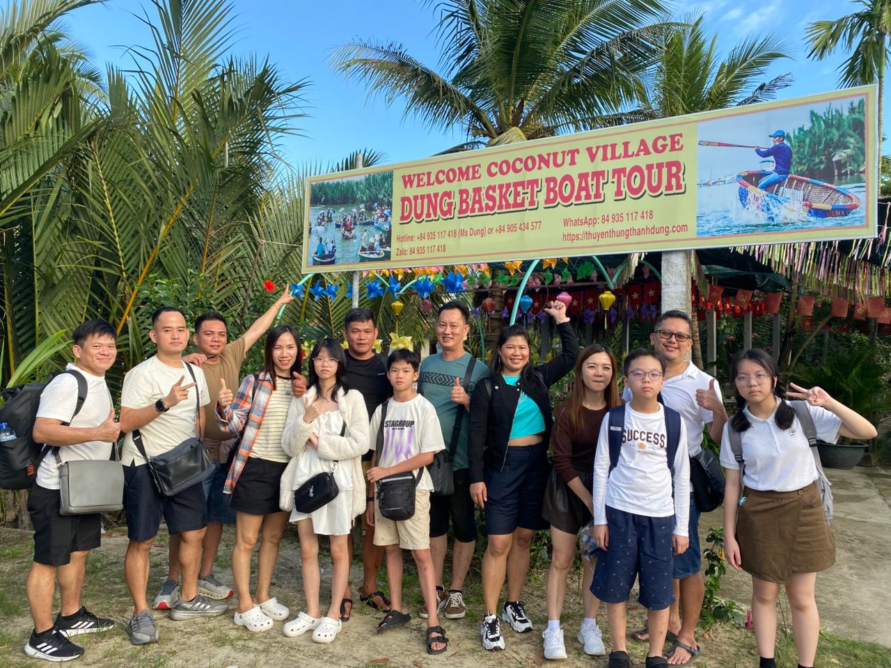 Dung Coconut basket boat tour