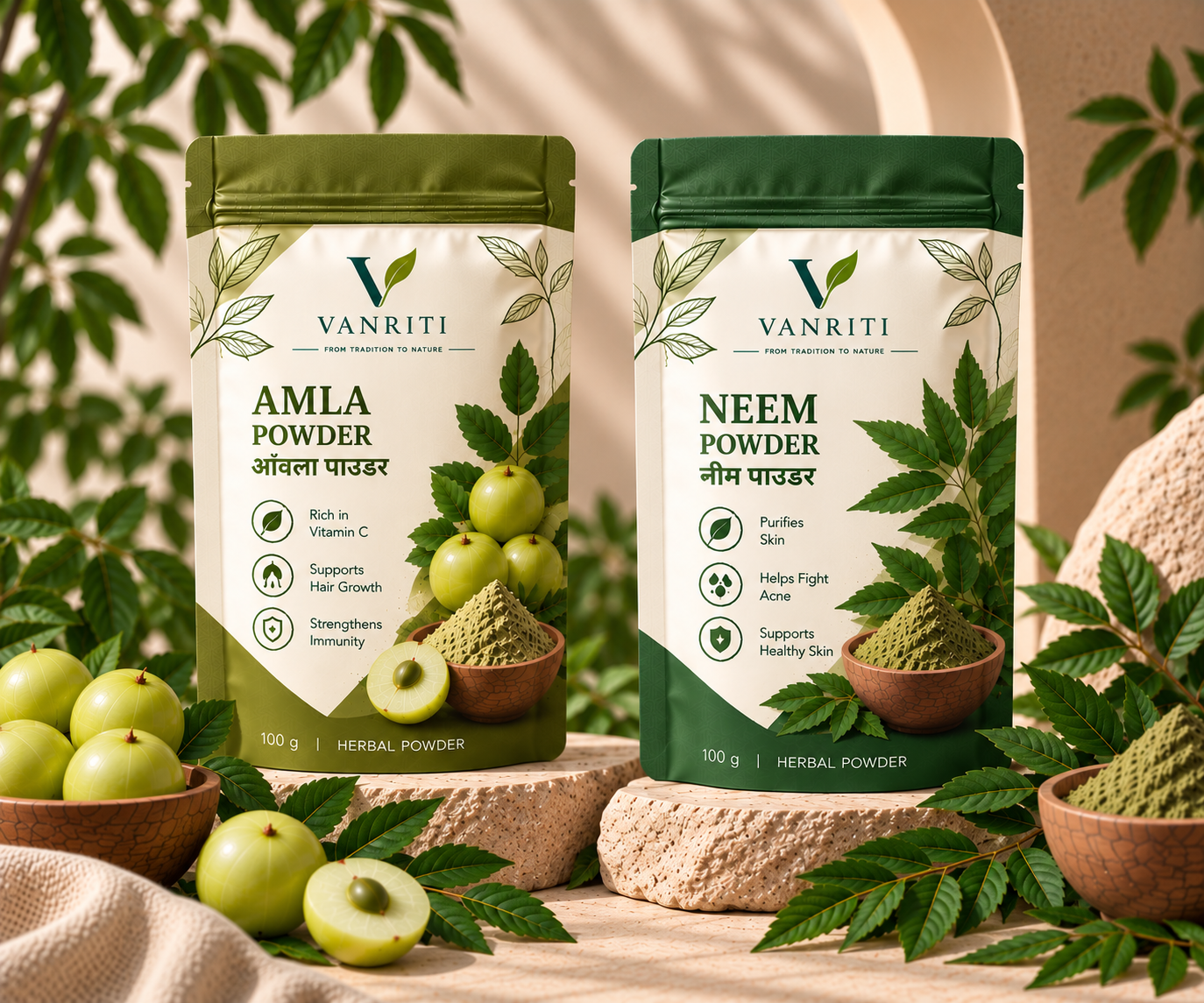 VANRITI Amla Neem Face Pack Powder