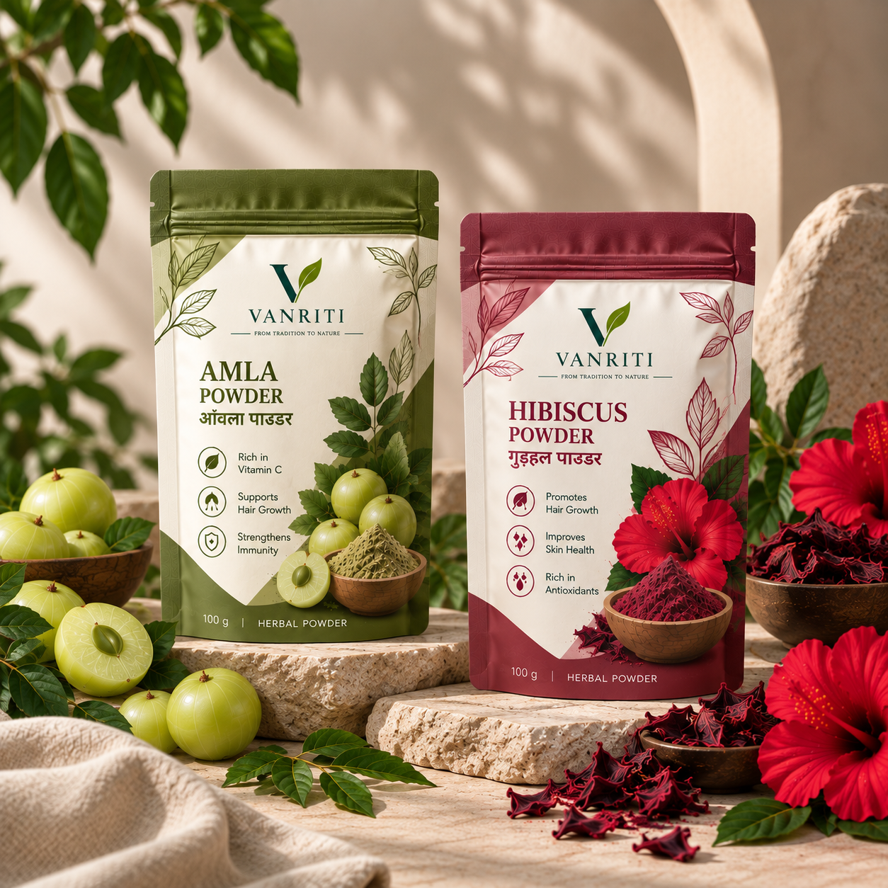 VANRITI Amla Hibiscus Wellness Powder