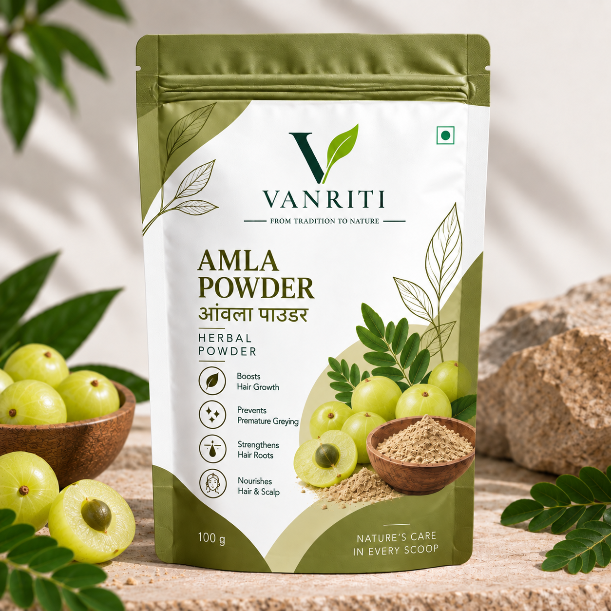 VANRITI Multani Mitti Powder for Face & Skin | Natural Clay Face Pack | Oil Control & Skin Cleansing | 100% Pure Multani Mitti