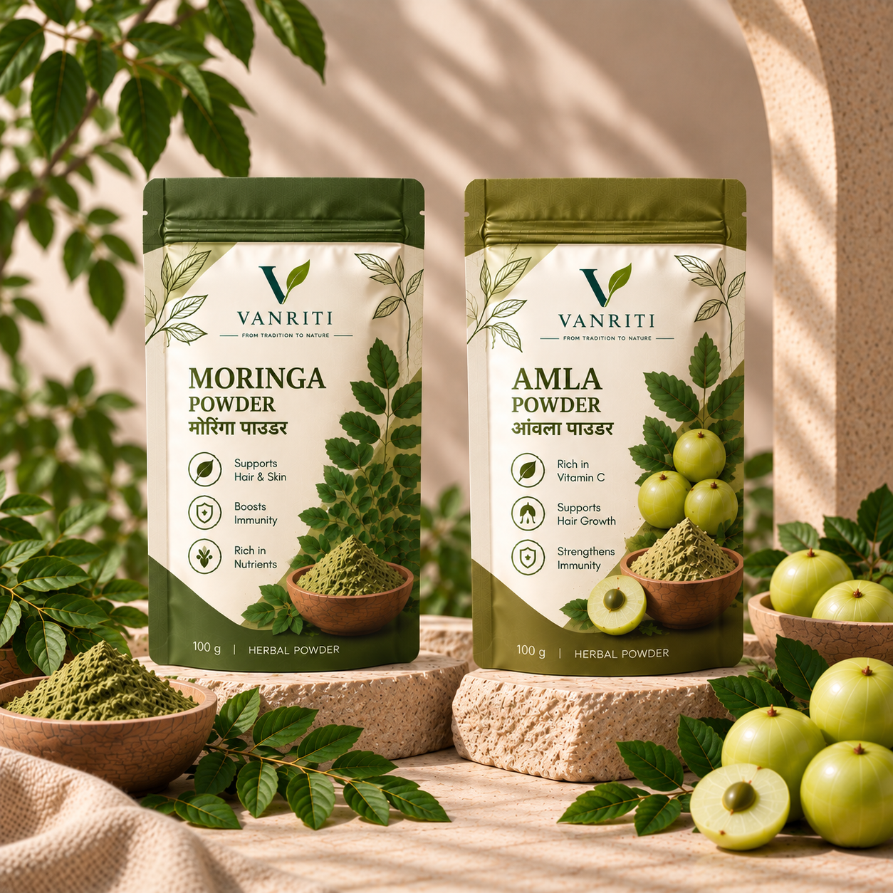 VANRITI Moringa Amla Daily Wellness Powder